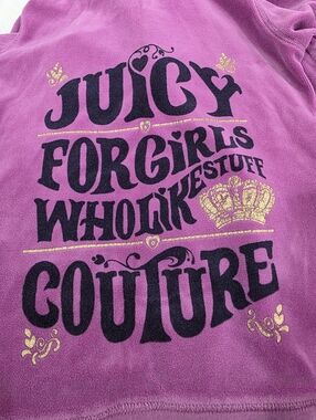 Y2k Excellent vintage JUICY collector's Purple track sweater